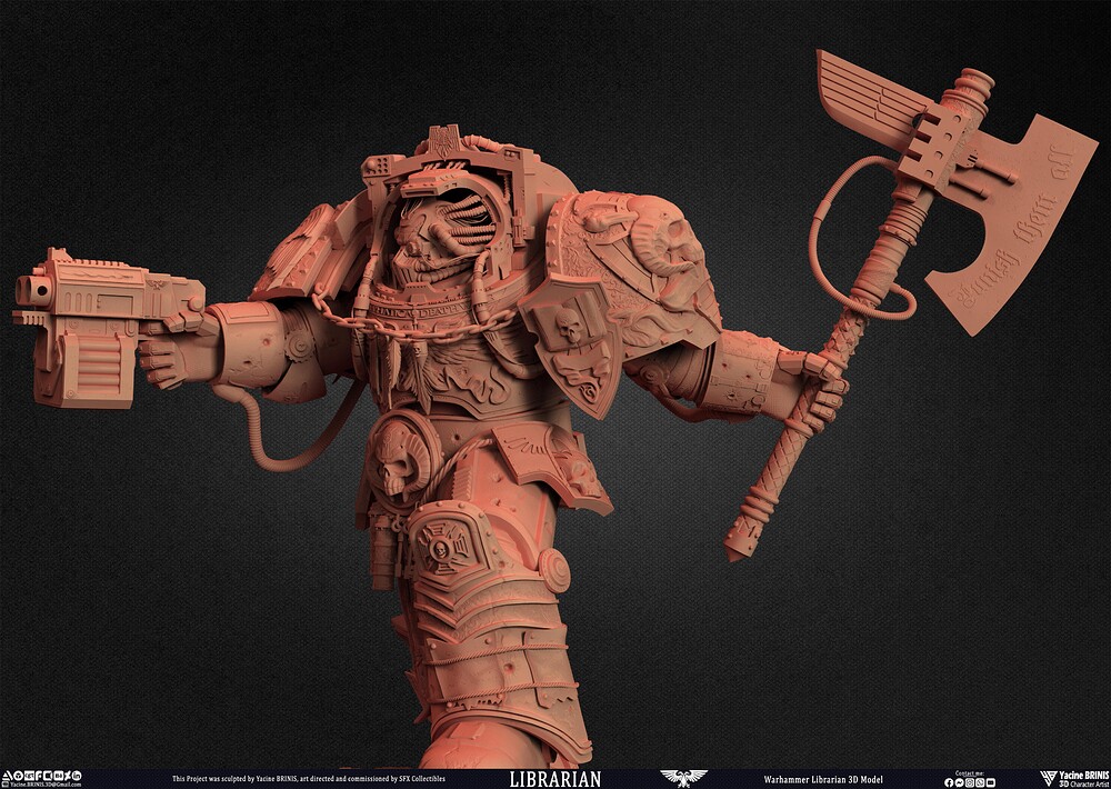 Warhammer Librarian sculpted by Yacine BRINIS 010