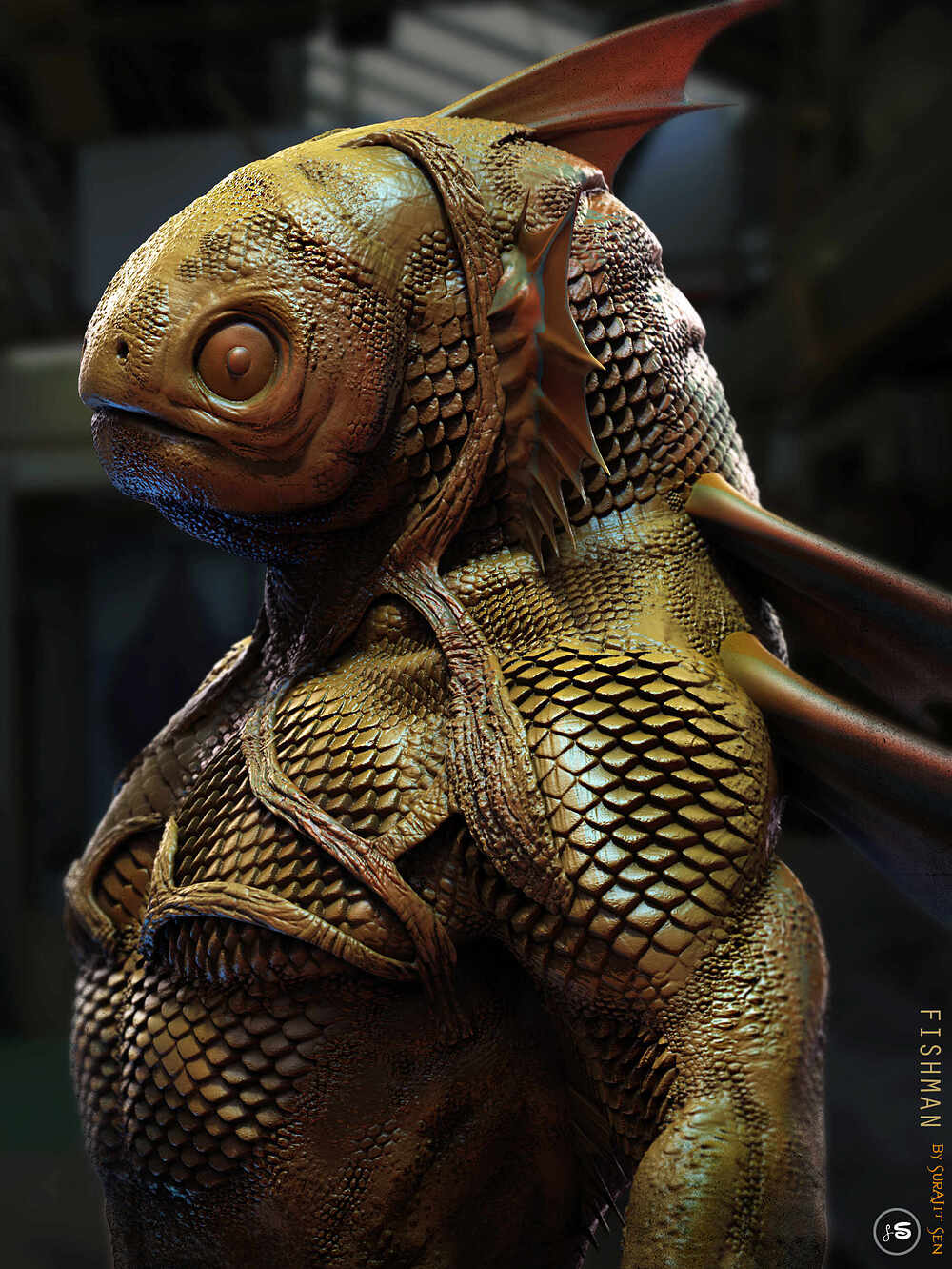 FishMan_Digital_Sculpture_SurajitSen_May2023