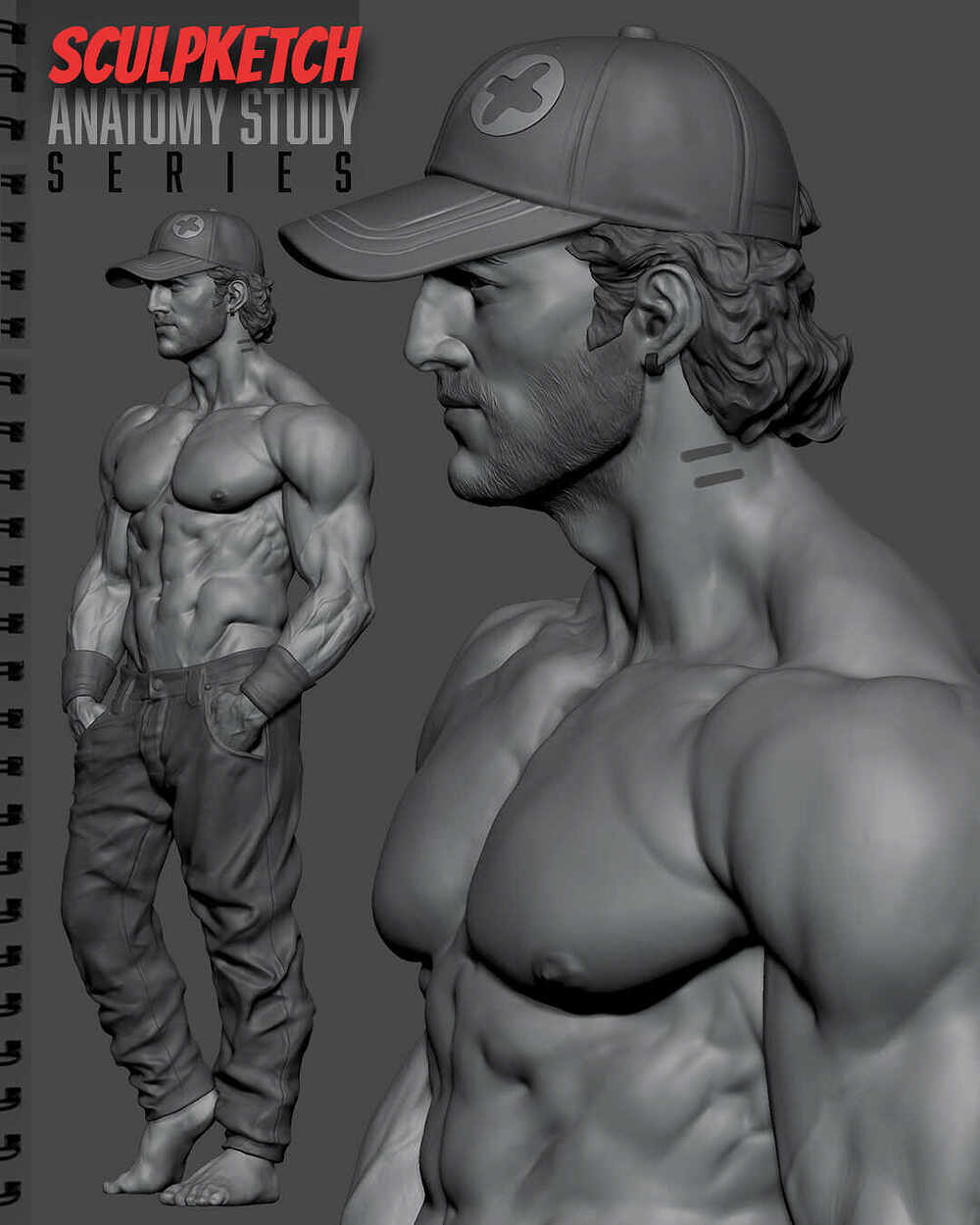 MaleAnatomyStudyPage01_ZbrushRenders_01