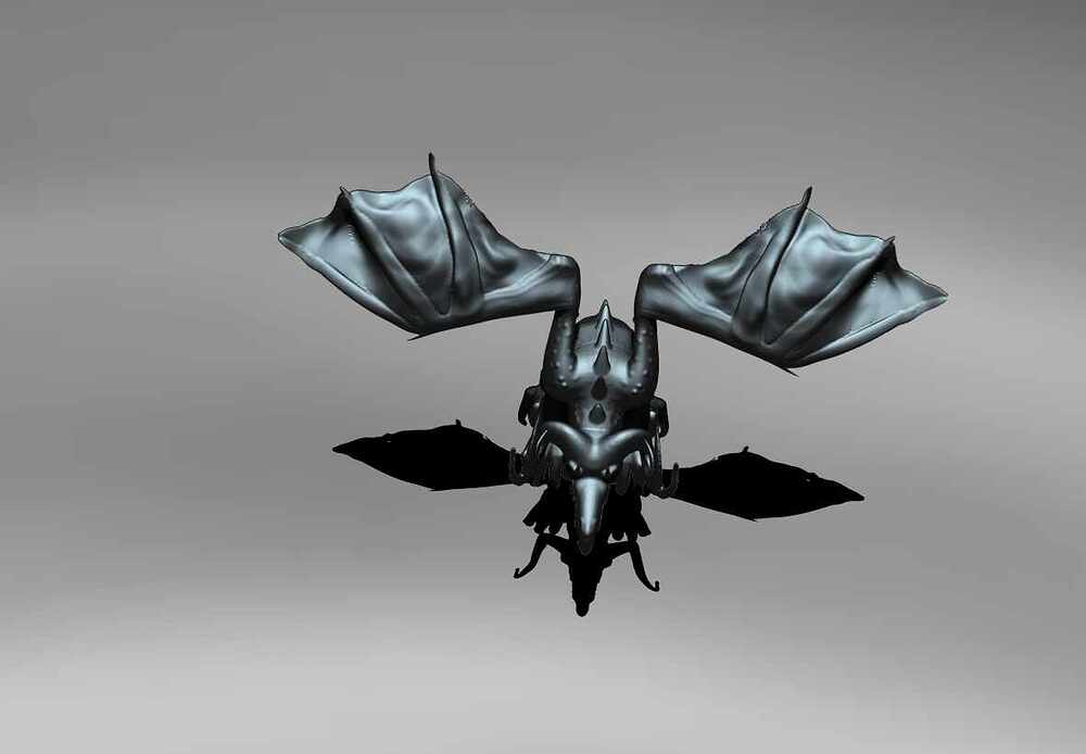 Dragon flying above