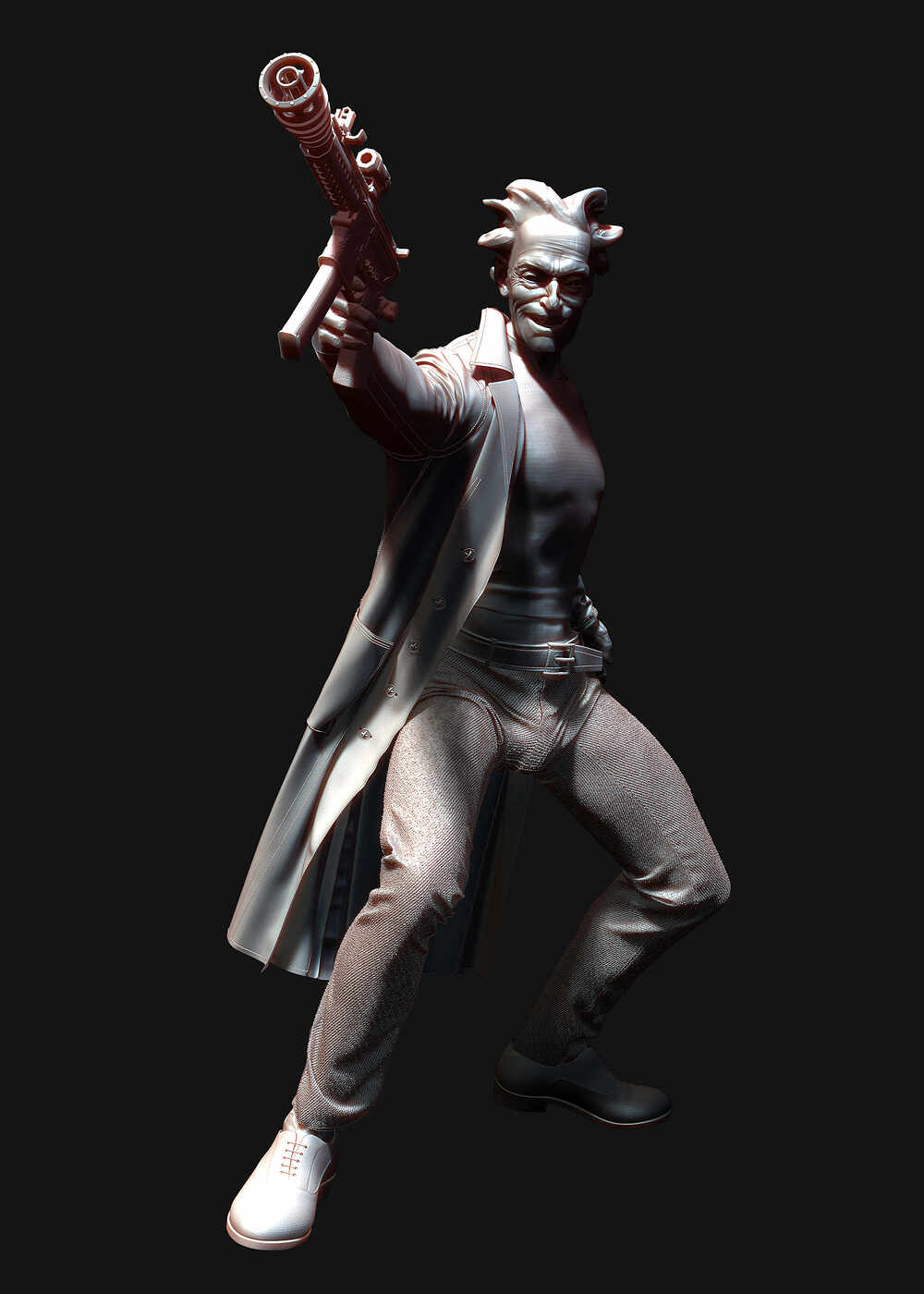 Realistic Rick Sanchez by Darya Girina sculpting_Gunman_1_a