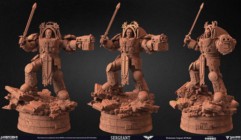 Warhammer Sergeant sculpted by Yacine BRINIS 003