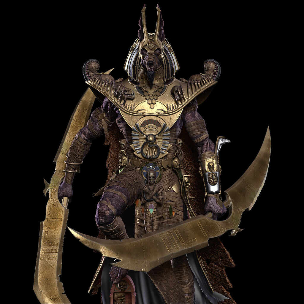 King pharaoh, basedd on Adrian smith concept. Hi poly sculpt/render ...