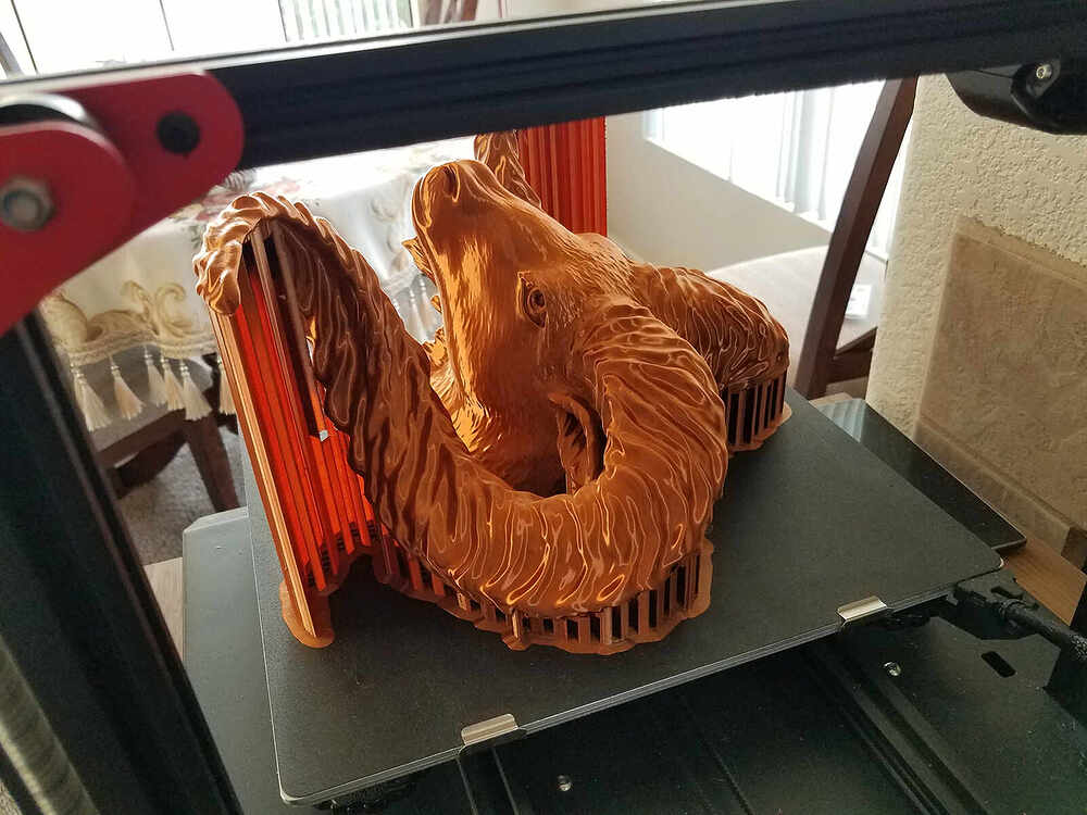 Ram Head Wall Sculpture - 3D Printed Cooper 5