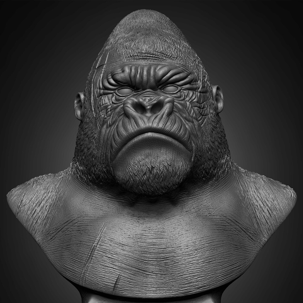 Silverback Gorilla Predator sculpted by Yacine BRINIS 023