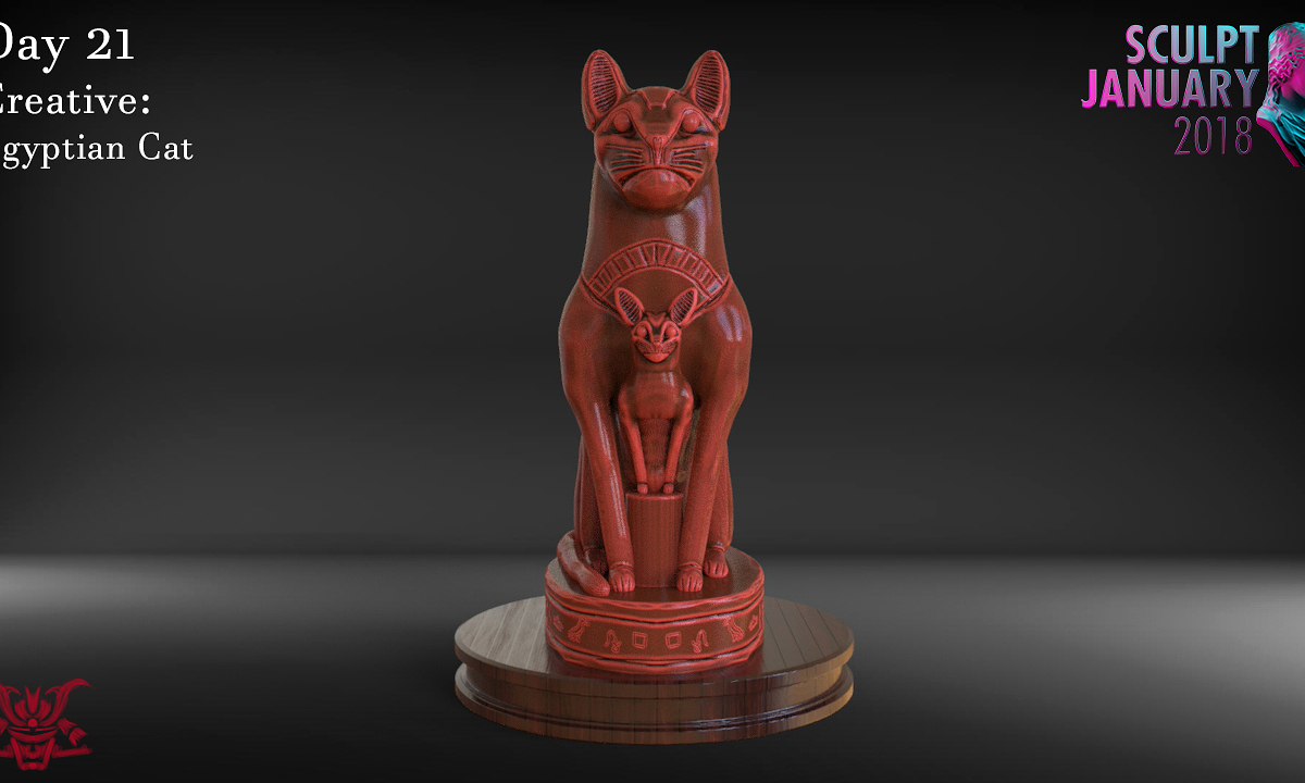 Day 21 Egyptian Cat Render 01.jpg