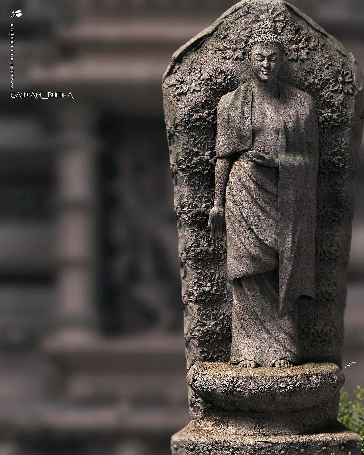 Gautam_Buddha_Digital_Sculpture_SurajitSen_May2020A_L