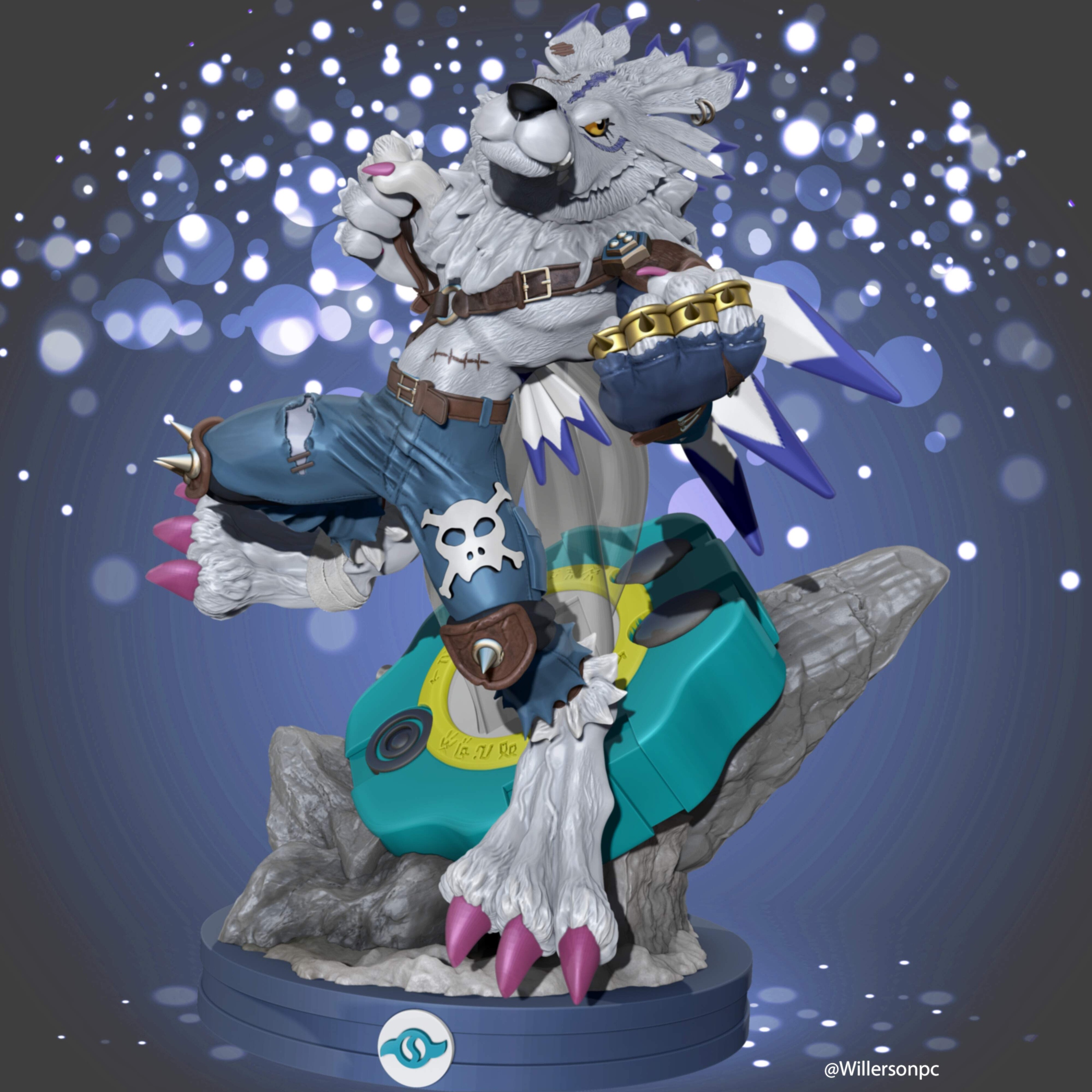 Digimon Weregarurumon - Statue Fan Art - ZBrushCentral
