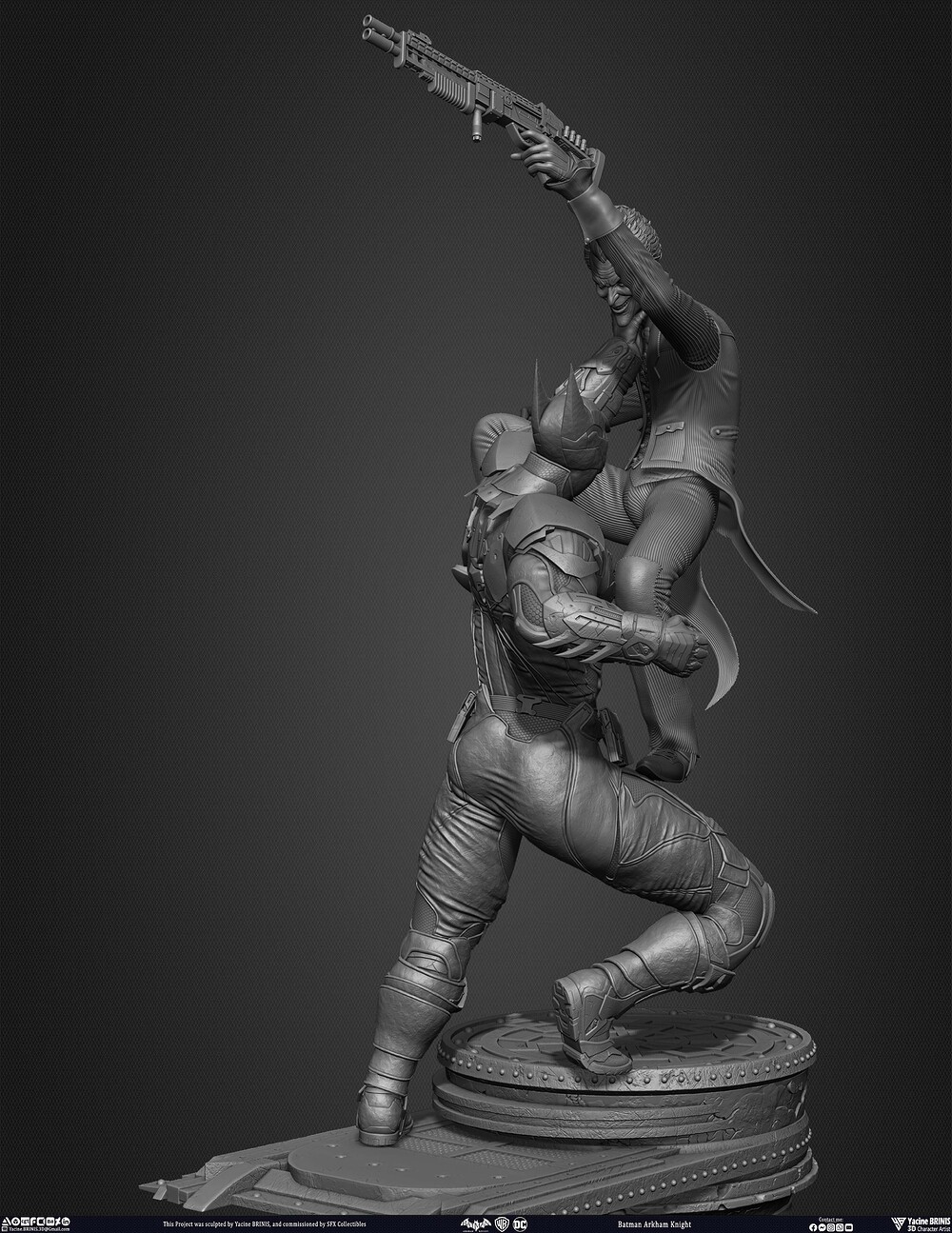 Batman Arkham Knight and Joker Worner Bros Vol 06 Sculpted by Yacine BRINIS 009