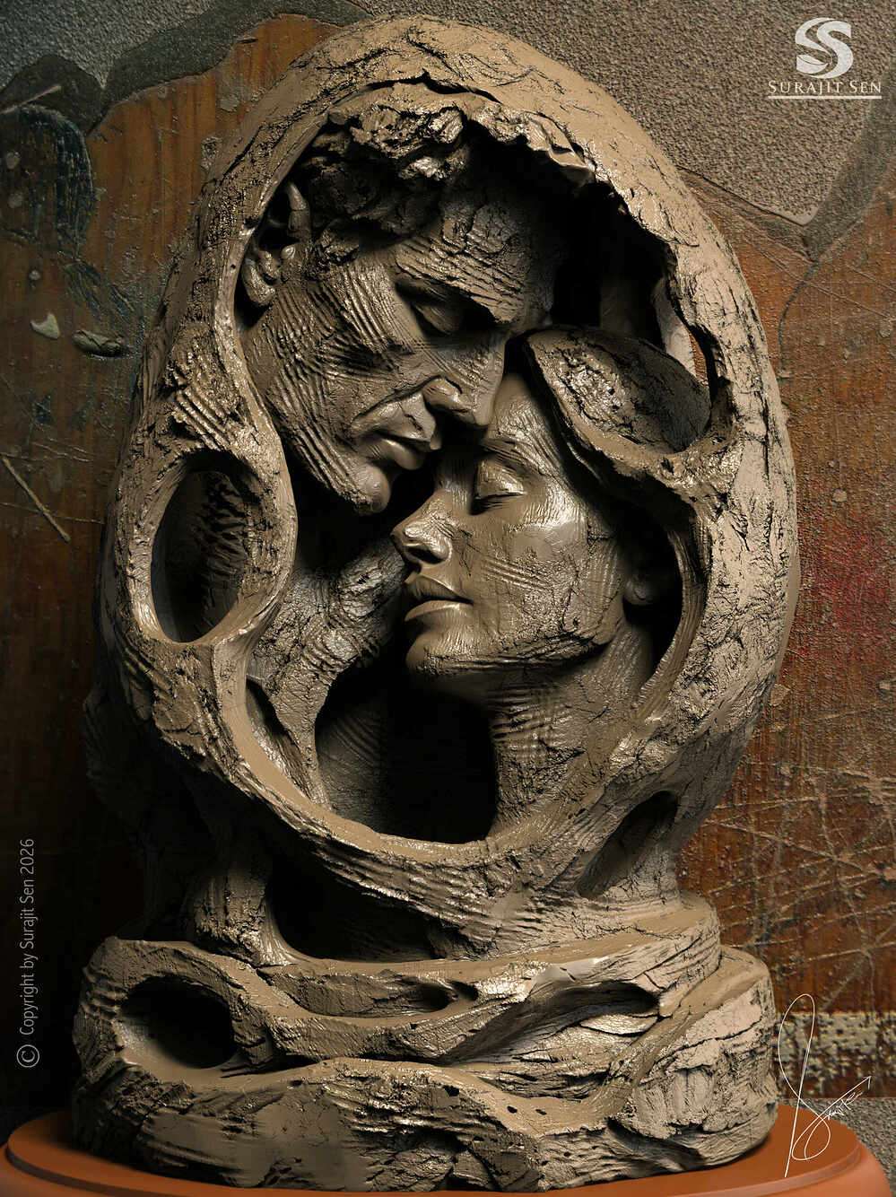The Sanctuary of Two Souls  Digital Sculpture by Surajit Sen_Digirtal_Sculpture_SurajitSen_4_Jul2026