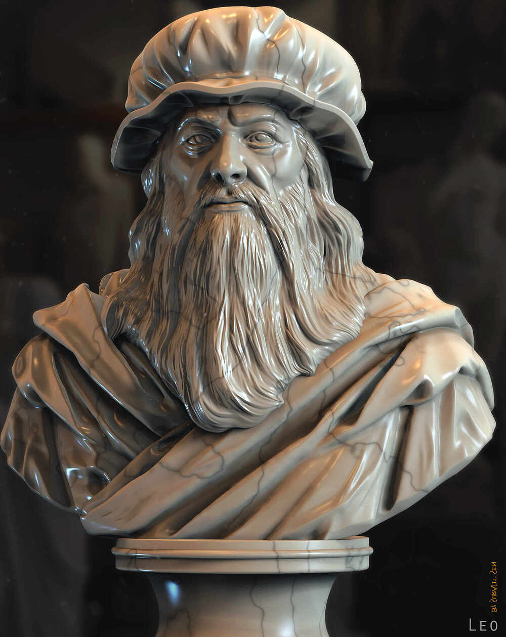 LeonardoDaVinci_Digital_SCulpture_SurajitSen_June2024