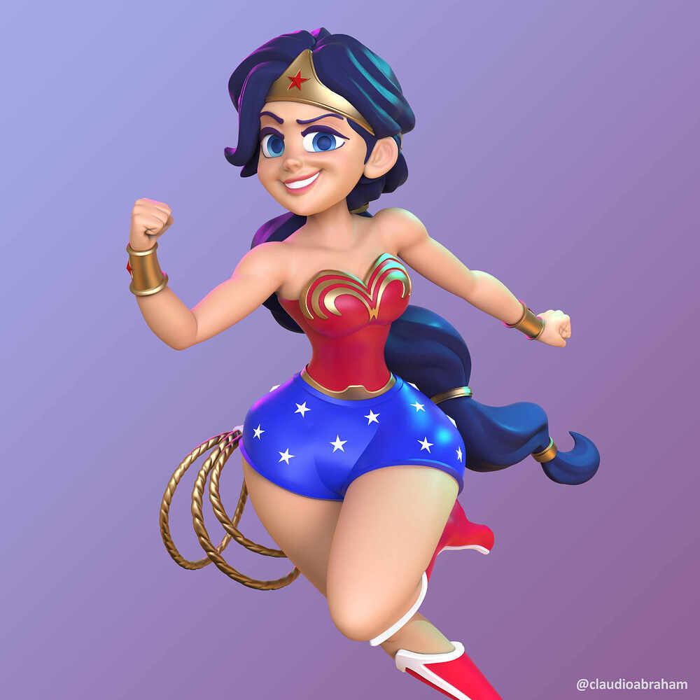 Stylized Wonder Woman - v1.rnd.05.01j - Rendering - Keyshot Scene.55 - Edit - signed