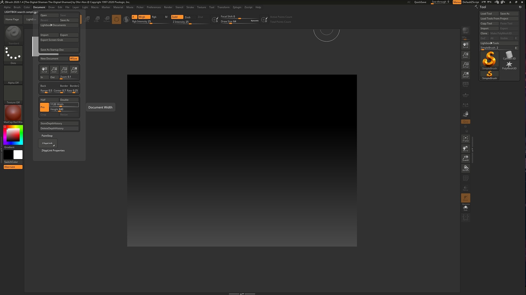 How to Store Size of the Canvas? ZBrushCentral
