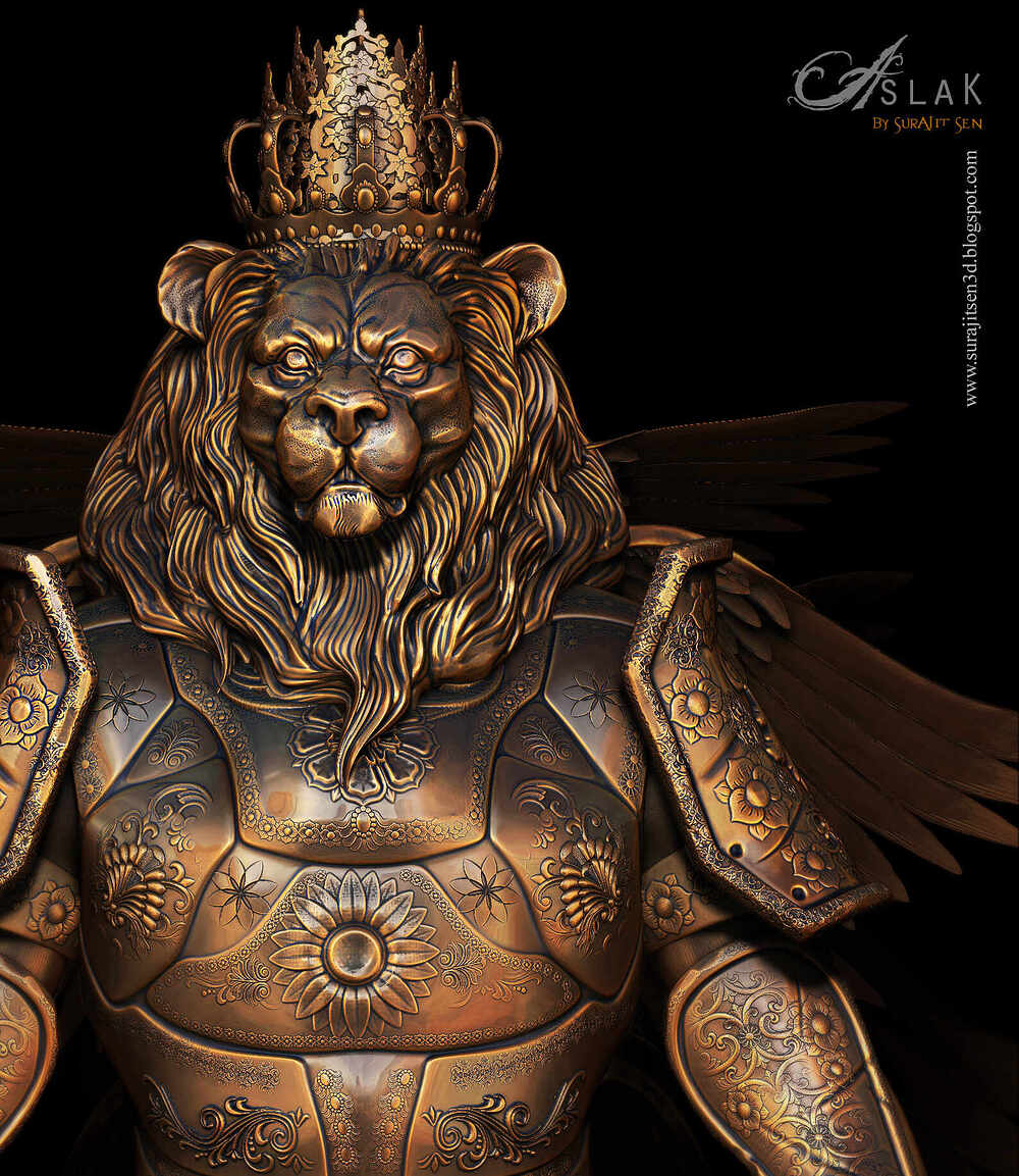 AslaK_Lion_Crfeature_Digital Sculpture_SurajitSen_May2022A1