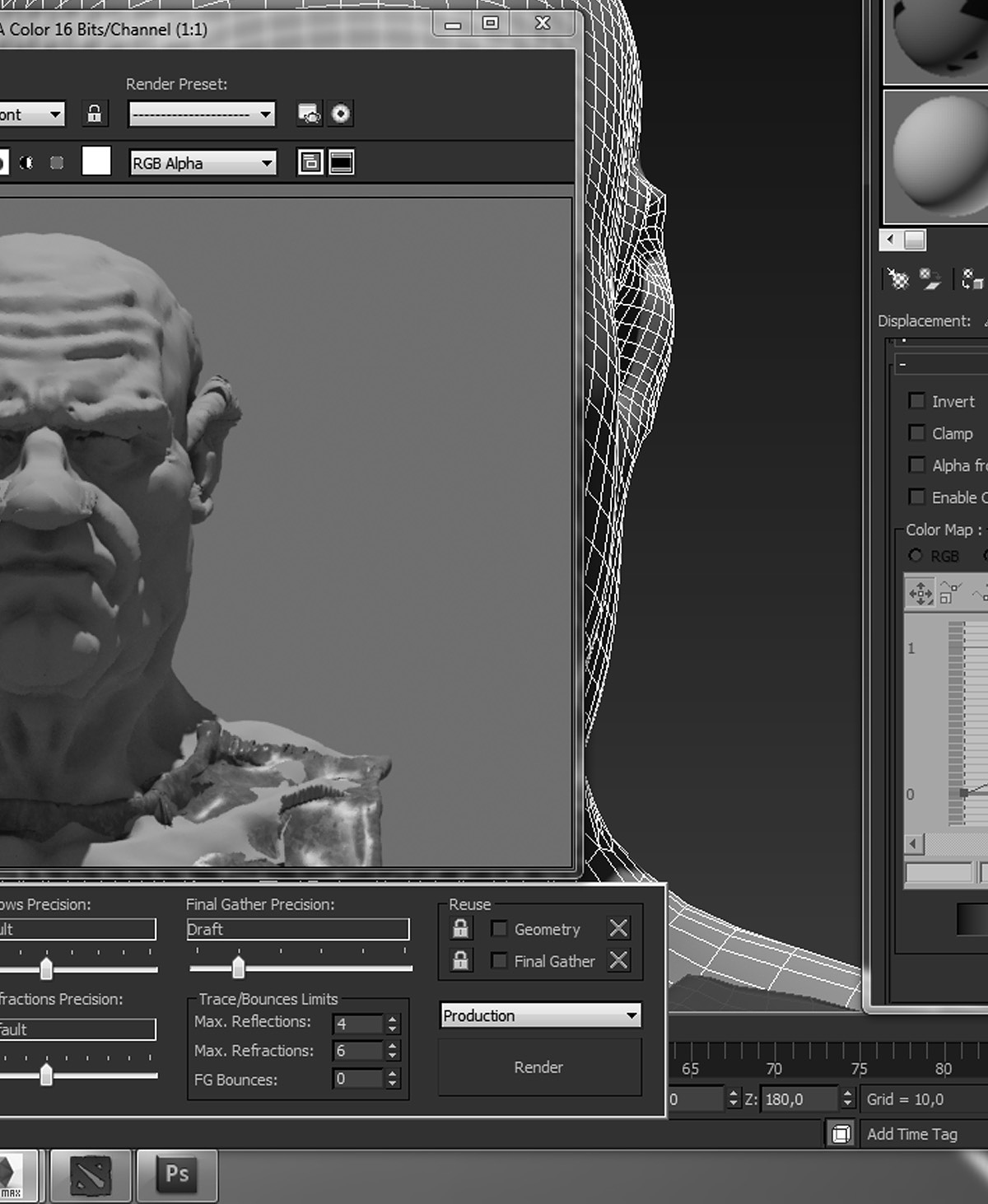zbrush cannot create displacement map