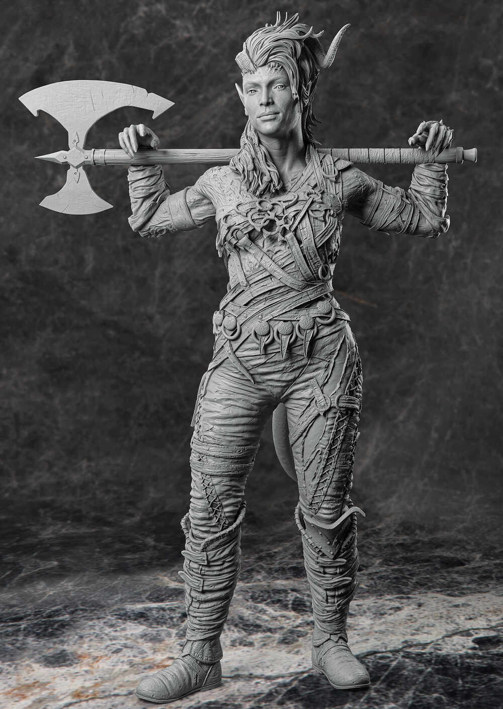 grey render