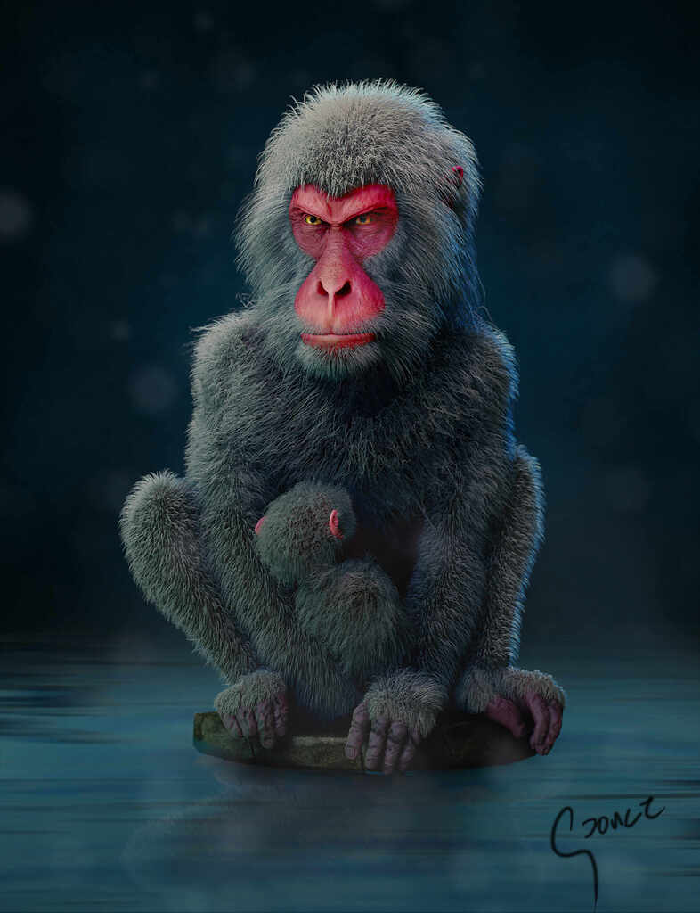 Snow Monkey Zbrushcentral