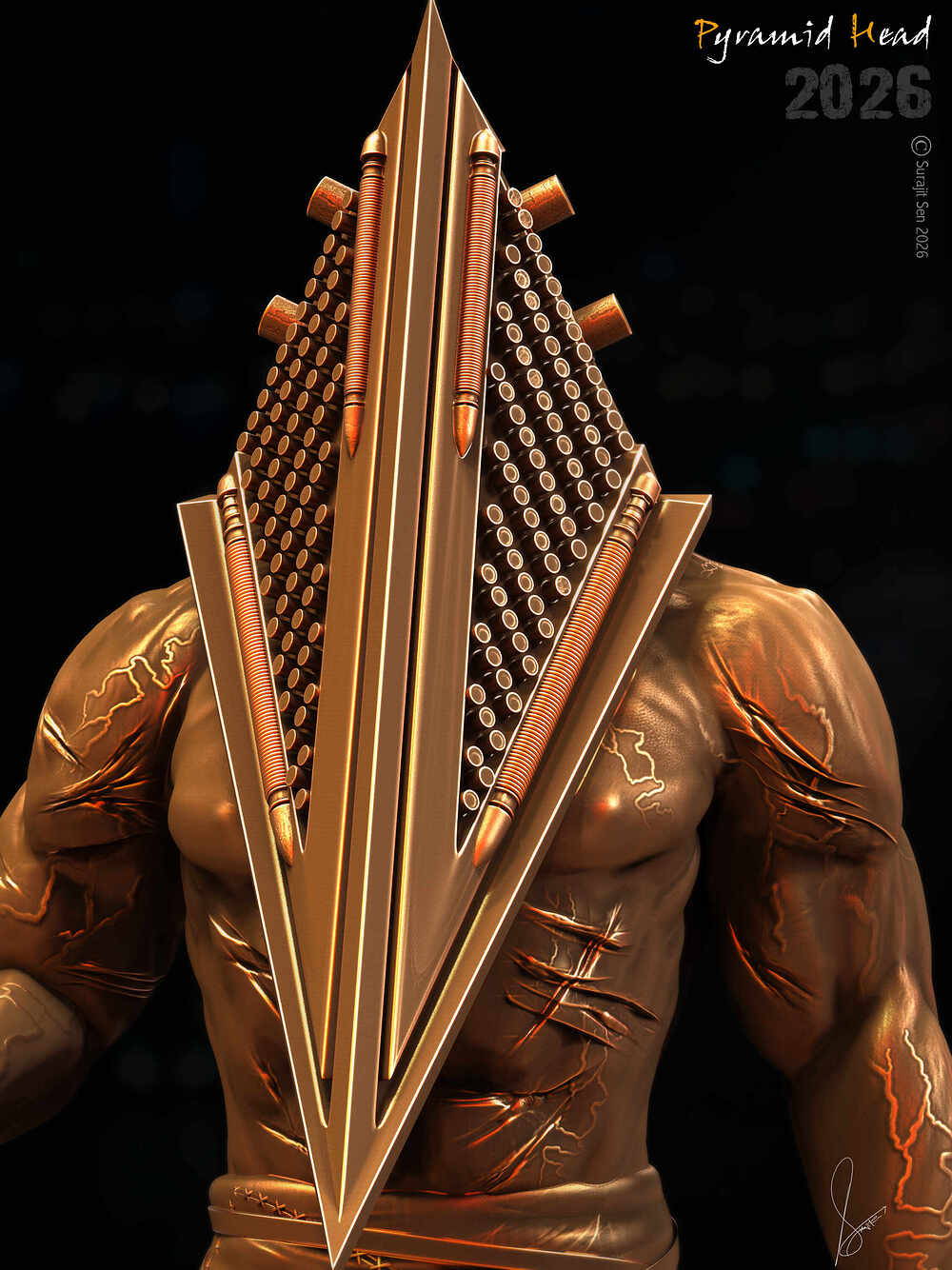 Pyramid head_Digital_Sculpture_SurajitSen_Feb2026_V1