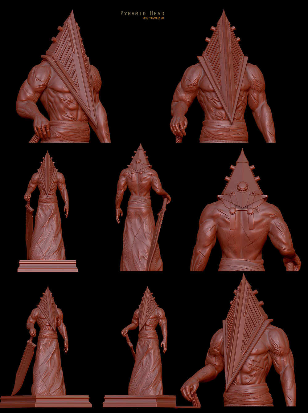 Pyramid Head_Monster_Digital_Sculpture_SurajitSen_Nov2024_WIP
