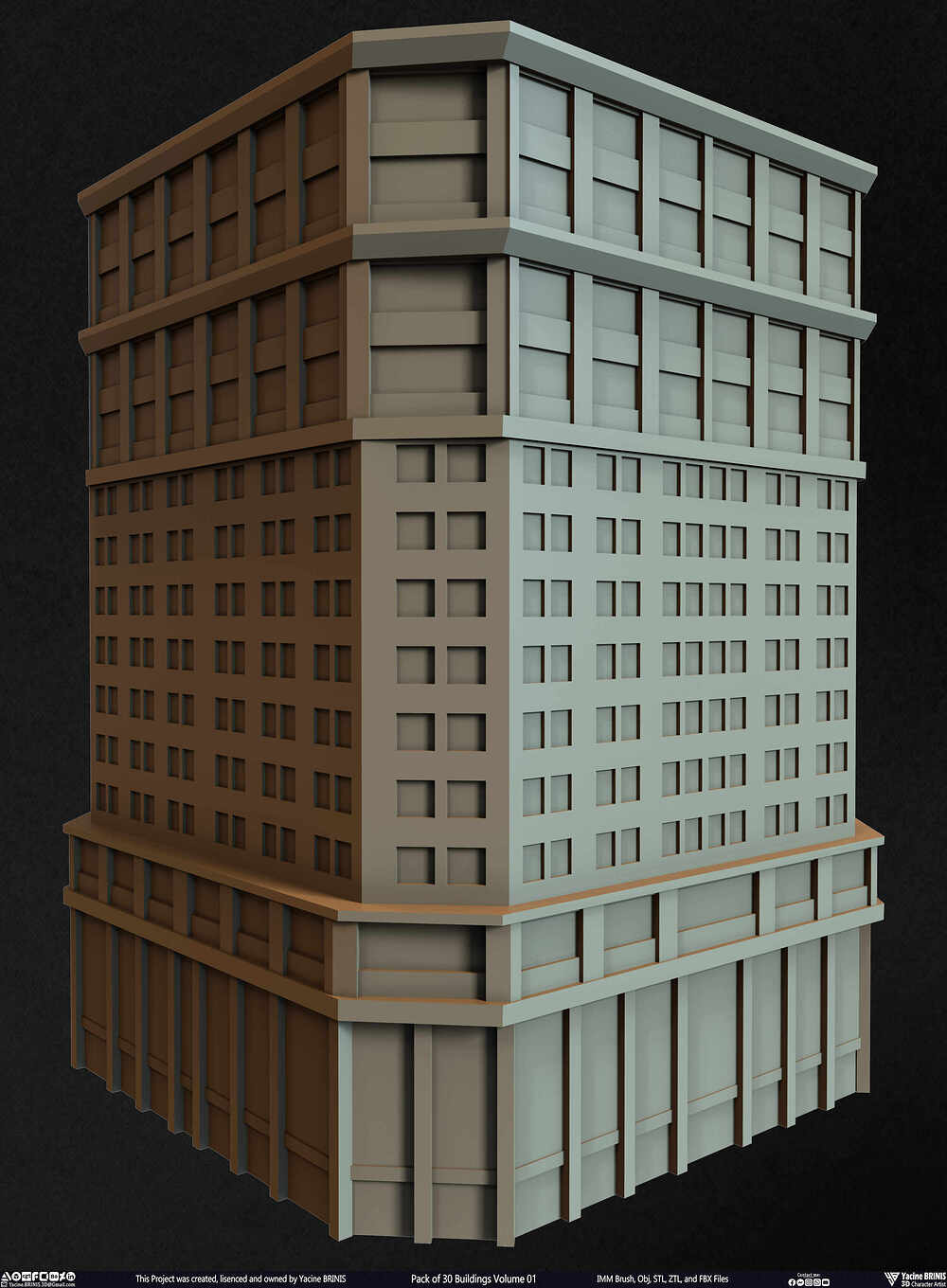 Pack of 30 Buildings Vol 01 Sculpted by Yacine BRINIS Set 020