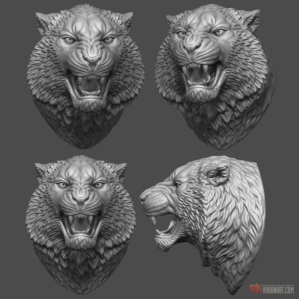Tiger-angry-sculpture-bust-3d-stl-square-zbr01