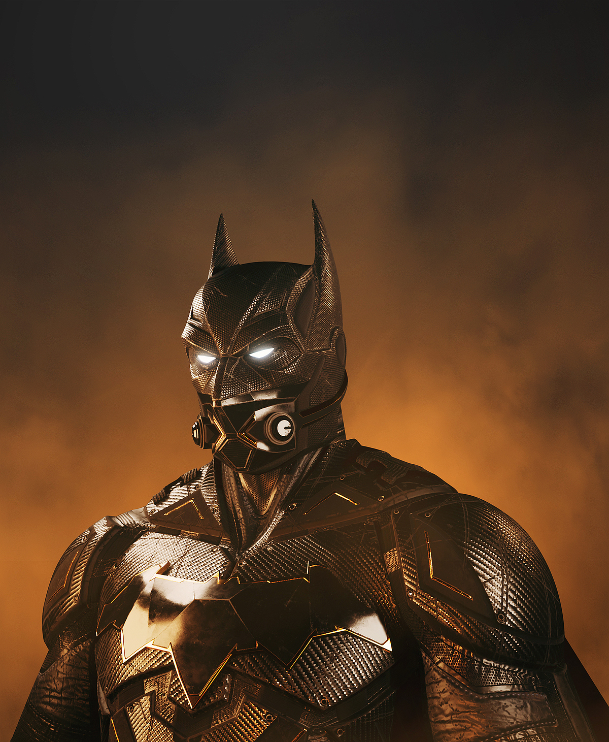 With Respiratory Mask on