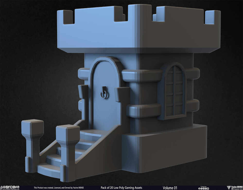 20 Low Poly Gaming Assets Volume 01 Sculpted By Yacine BRINIS Set 03