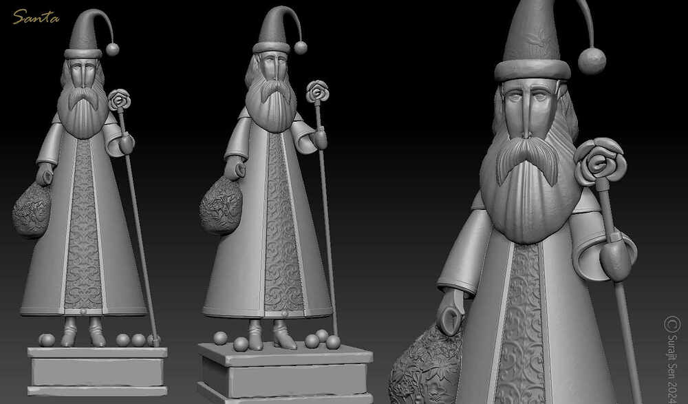 Santa_Digital_Sculpture_SurajitSen_Dec2024_WIP