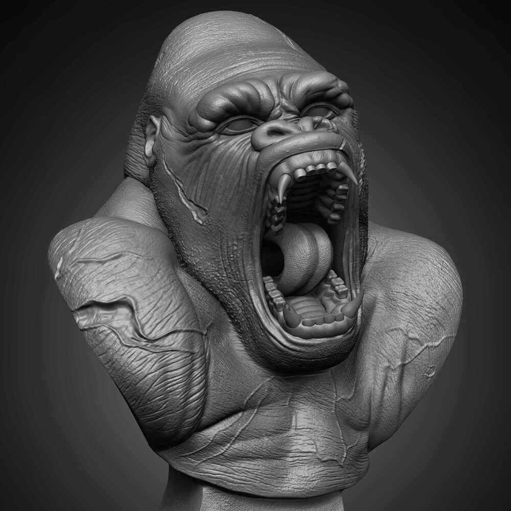 King Gorilla Predator sculpted by Yacine BRINIS 023