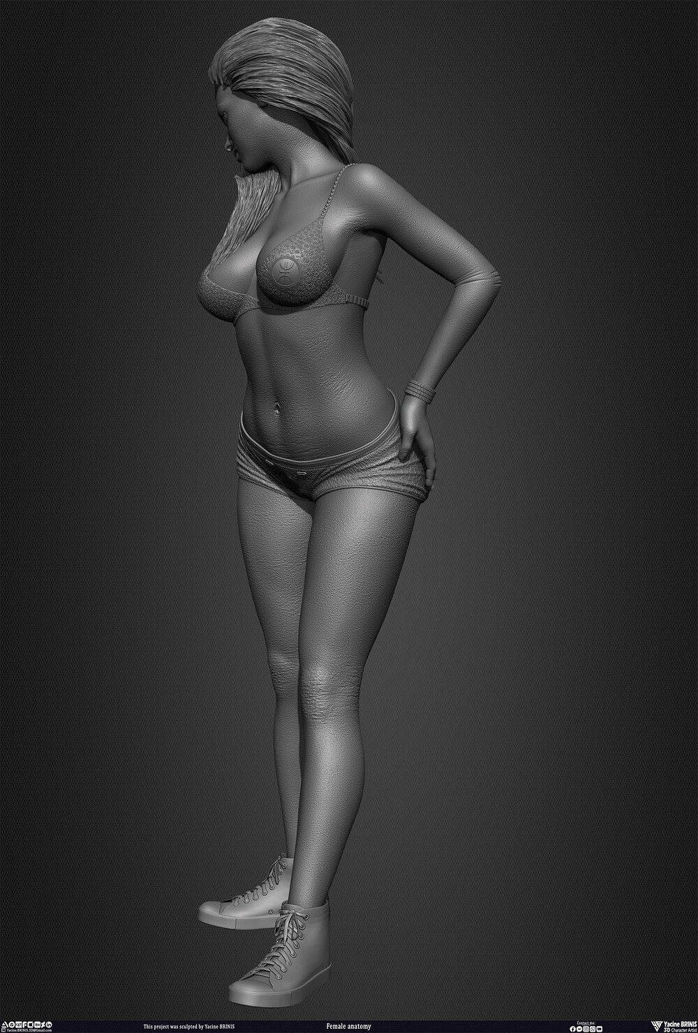Female anatomy sculpted by Yacine BRINIS 010