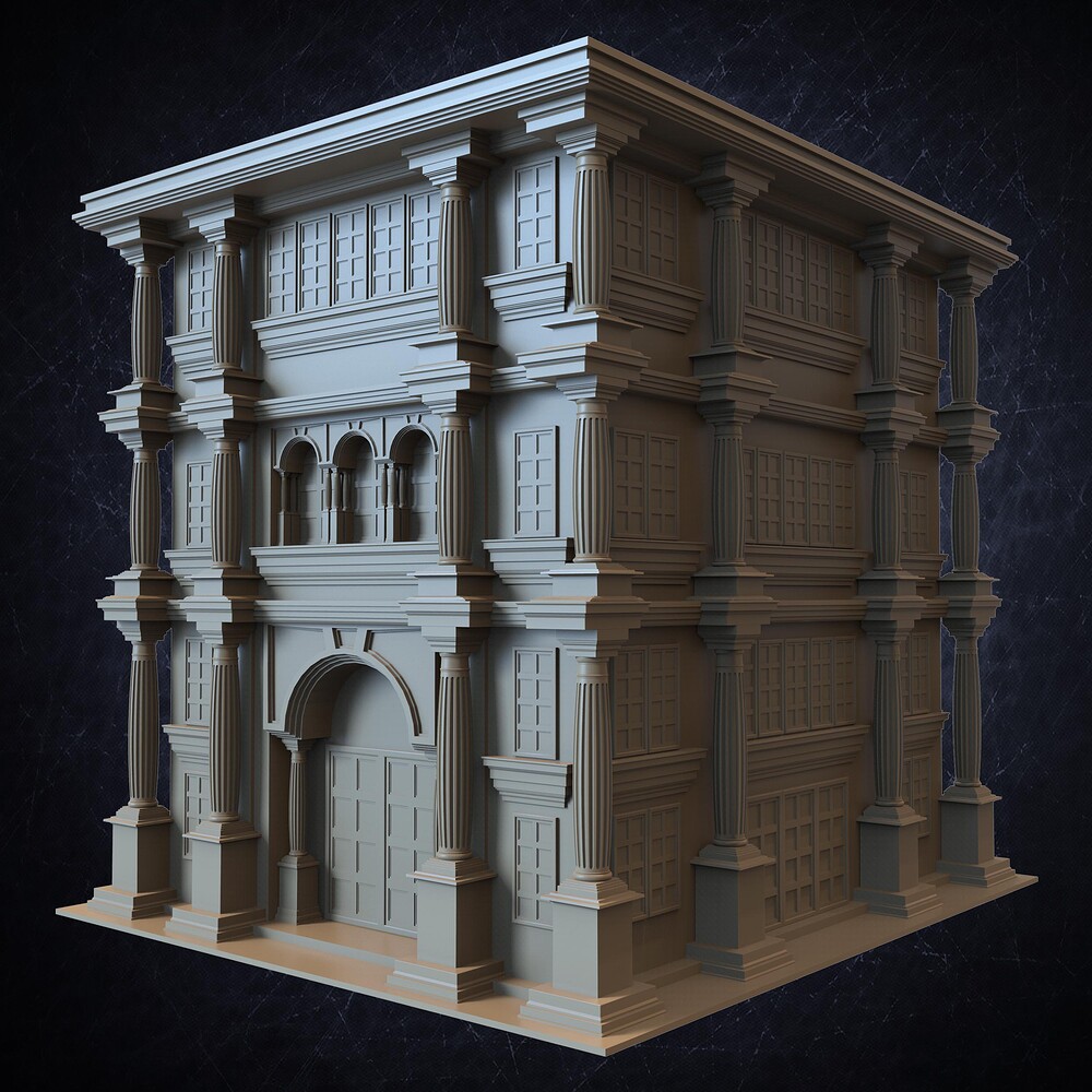 Pack of 30 Buildings Vol 01 Sculpted by Yacine BRINIS Set 055