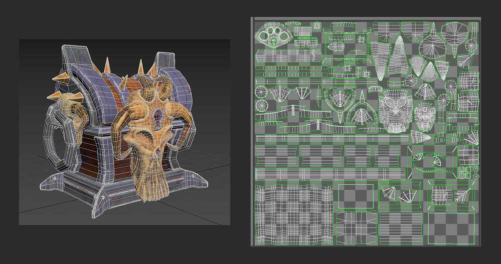 Stylized Demon Chest UVS 01