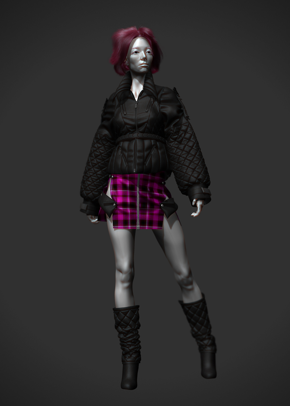 Quilted style coat_Blade Runner World by Darya Girina_9
