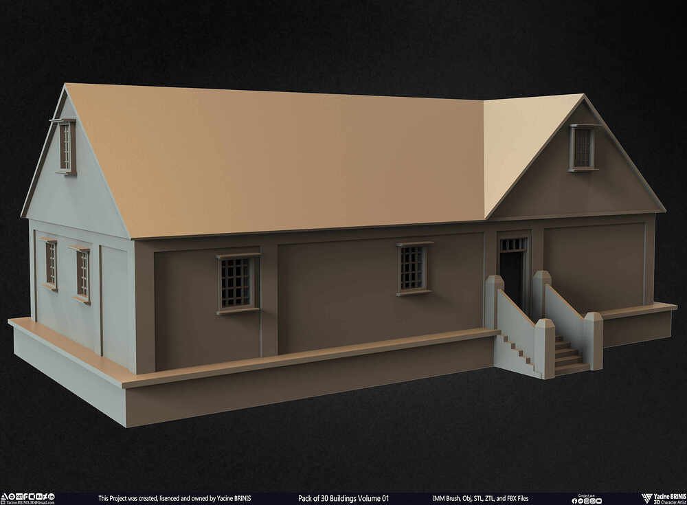Pack of 30 Buildings Vol 01 Sculpted by Yacine BRINIS Set 031