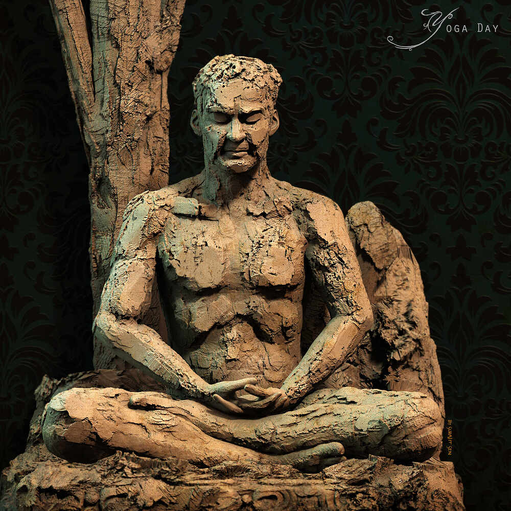 Yoga_Day_Digital_Sculpture_SurajitSen_June2023