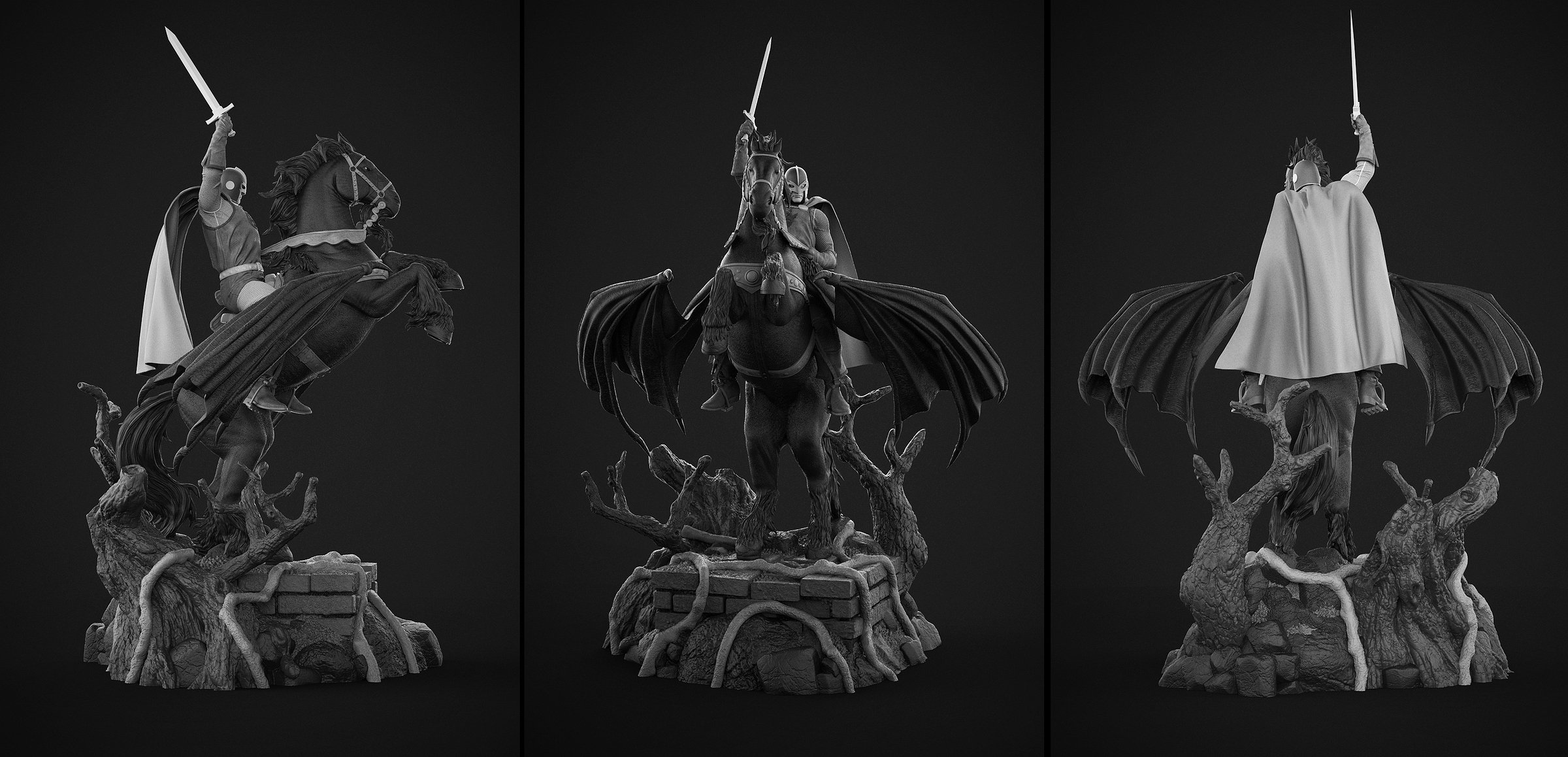 black knight statue