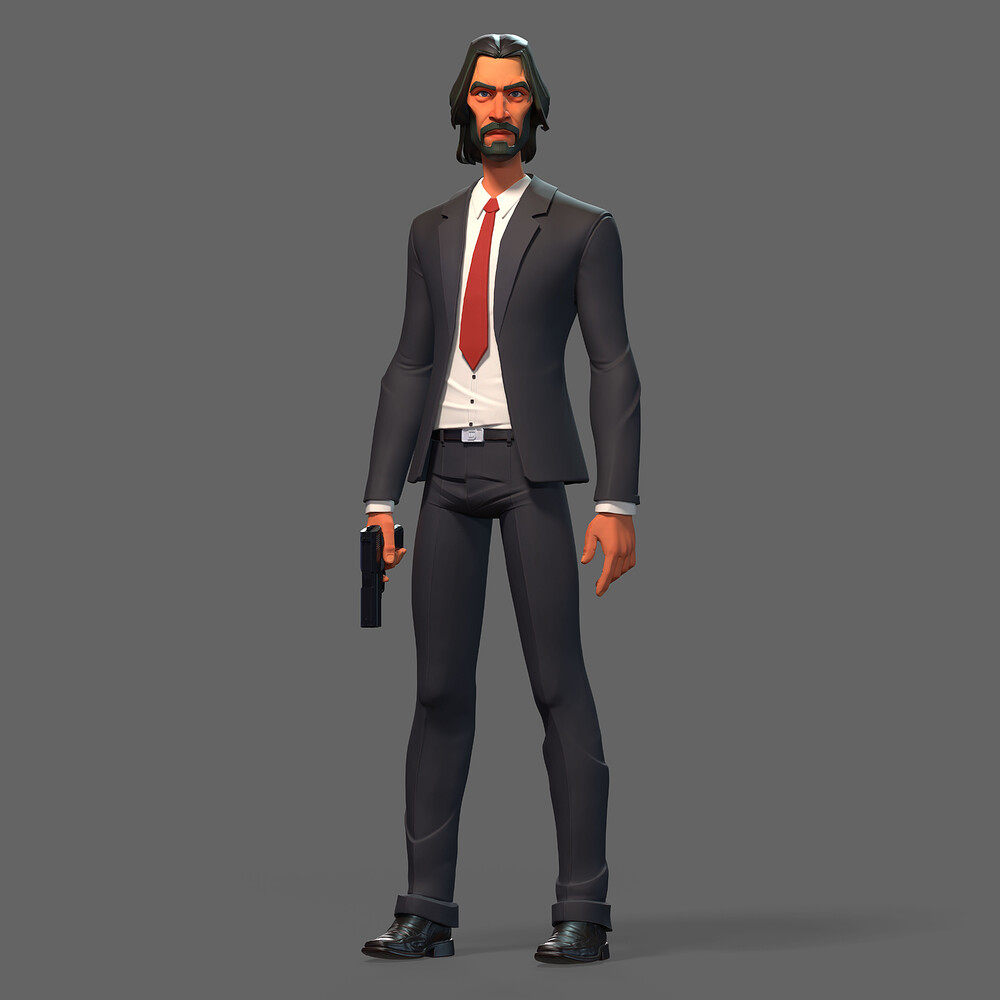 Stylized John Wick Character
