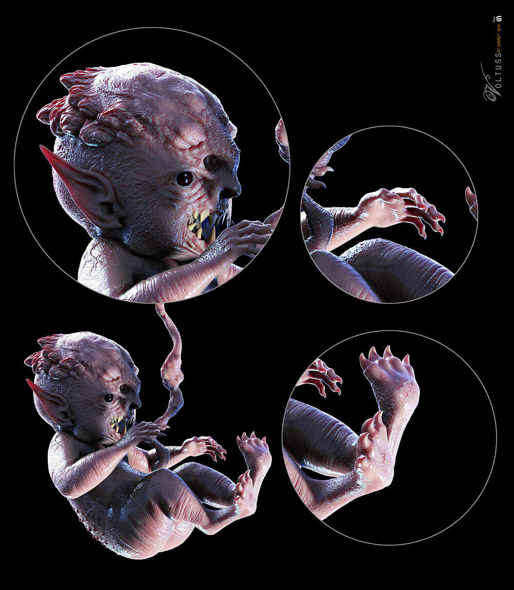 ​Voltuss_Fetus_Creature_SurajitSen_April2022_cute_A1
