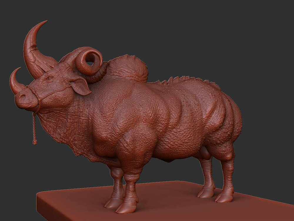 Bullhino_Digital_SCulpture_SurajitSen_April2023_WIP