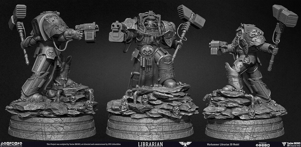 Warhammer Librarian sculpted by Yacine BRINIS 003