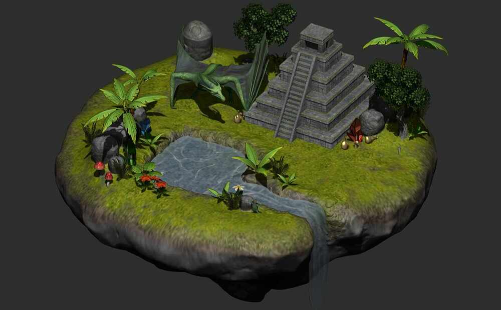 Maya_ruin_and_dragon_guardian