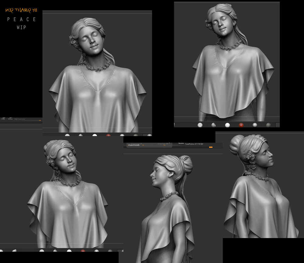 Peace_Digital_Sculpture_SurajitSen_Feb2024_WIP