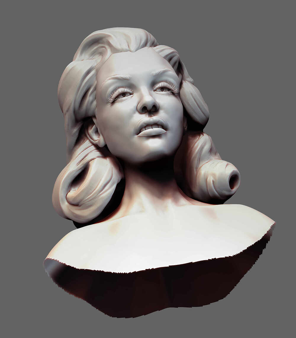 Portrait of Beth Sanchez_Beth Smith by Darya Girina sculpting_2a