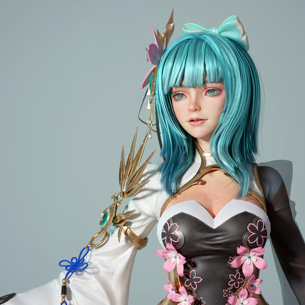龙同学-Student Game model 游戏模型04