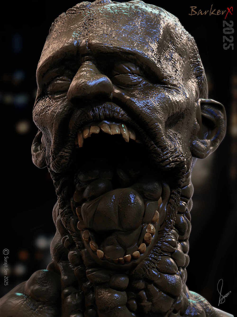 BarkerX_CReature_Digital_Sculpture_SurajitSen_Oct2025