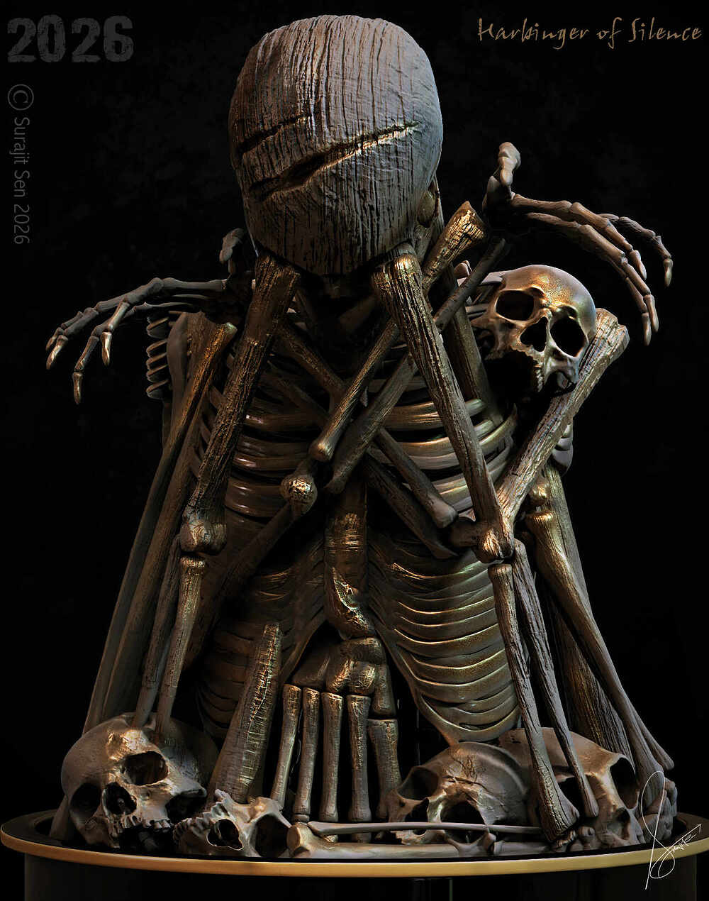 Harbinger of Silence _Digital_Sculpture_SurajitSen_Feb2026A