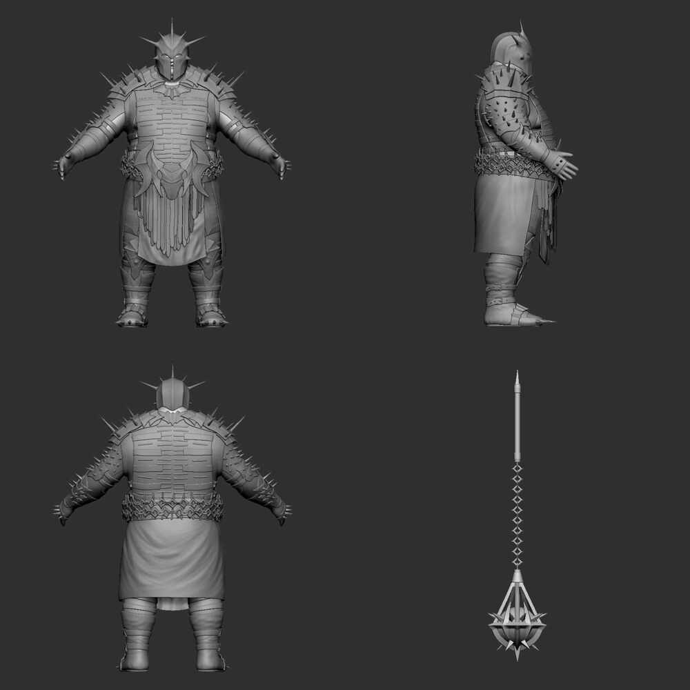 Fiery Mace ZBrush