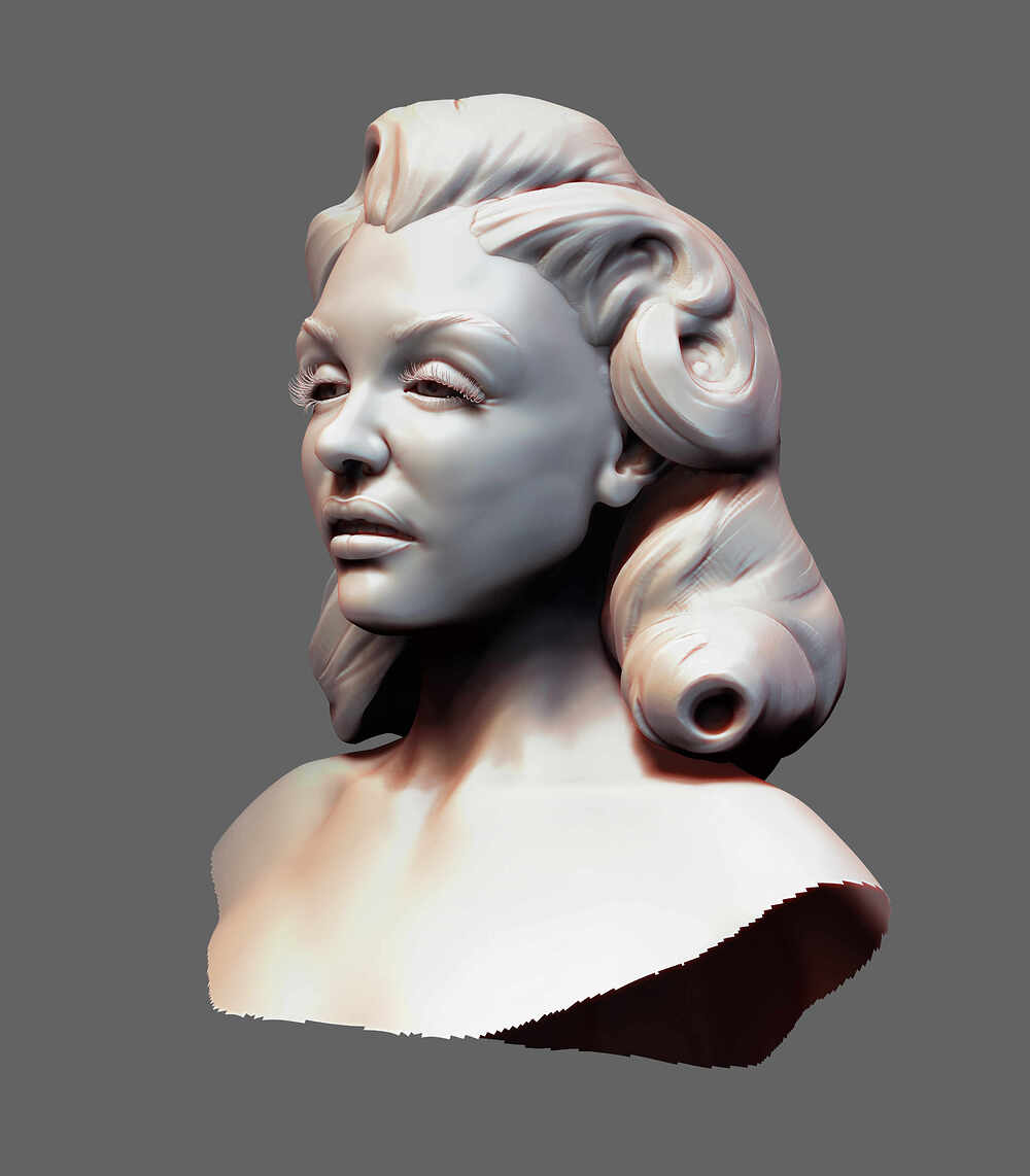 Portrait of Beth Sanchez_Beth Smith by Darya Girina sculpting_2c