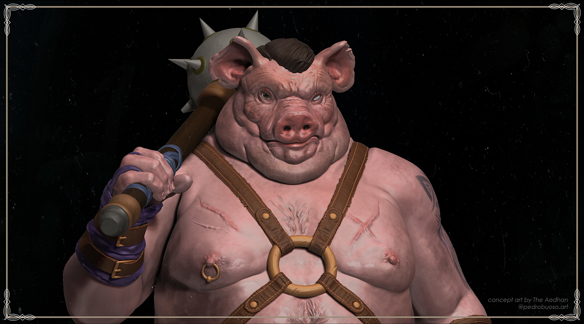 WarriorPig_Closeup