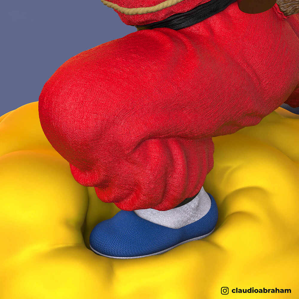 KidGokuWithFlyingNimbus_RedSuit_ByClaudioAbraham_12b